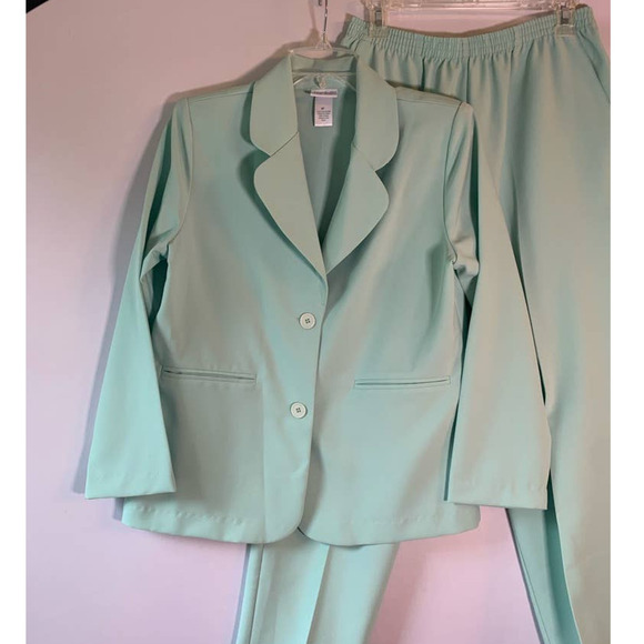 Vicki Wayne Seafoam green Pant Set 8P - Picture 2 of 10